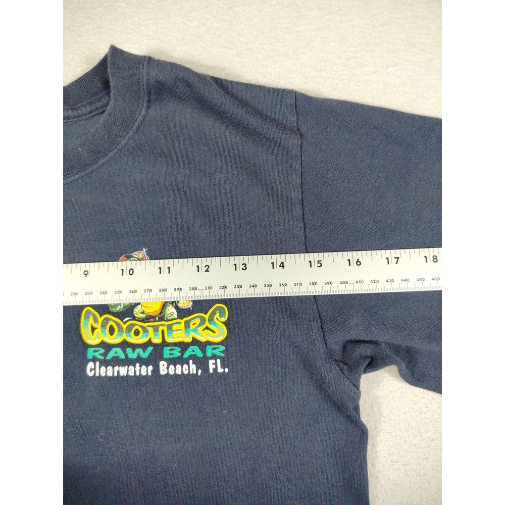 Vintage Anvil Cooters Raw Bar Shirt Mens Small Blue Clearwater Beach Florida - Picture 7 of 9